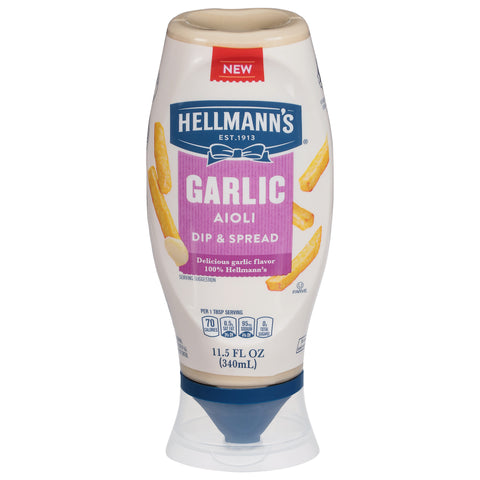 Hellmann's Garlic Aioli Dip & Spread 1.5 fl oz - 12 Pack