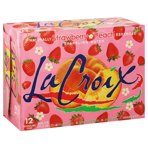 LaCroix Strawberry Peach Sparkling Water 12