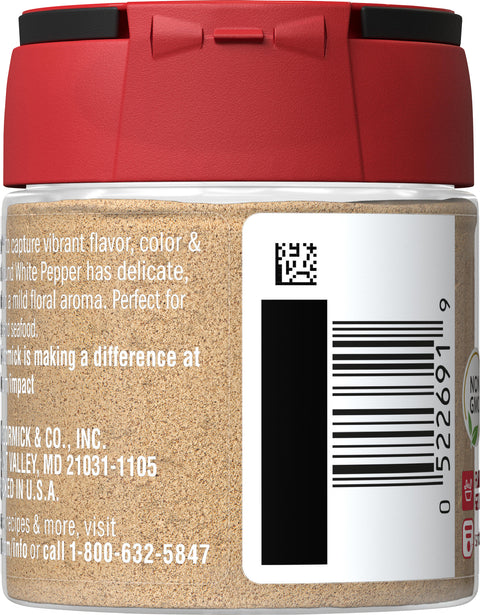 McCormick Seasoning White Pepper Ground - 1 OZ 6 Pack