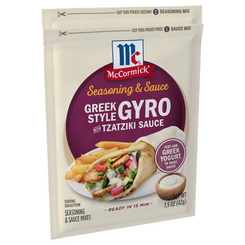 McCormick Greek Style Gyro and Tzatziki Seasoning Mix - 1.5 OZ 6 Pack