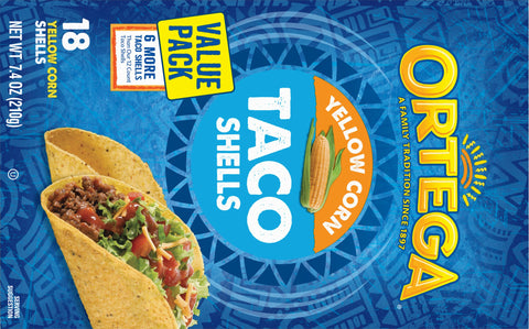 Ortega Yellow Corn Value Pack Taco Shells  7.4 OZ