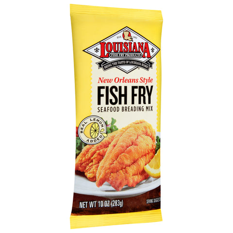 Louisiana Fish Fry New Orleans Style Lemon Fish Fry Seafood Breading Mix 10 OZ