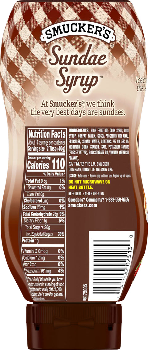 Smucker's Syrup Sundae Chocolate 20 OZ