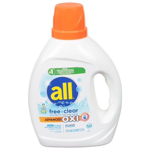 All Advanced Oxi Free Clear Detergent 73 fl oz - 6 Pack