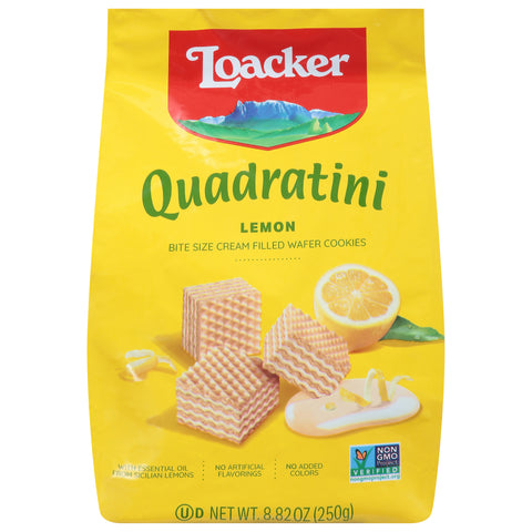 Loacker Quadratini Lemon Wafer Cookies 8.82 OZ