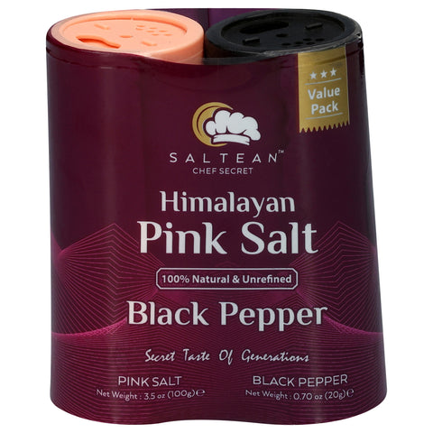 Saltean Himalayan Pink Salt/Black Pepper Value Pack 1 Set