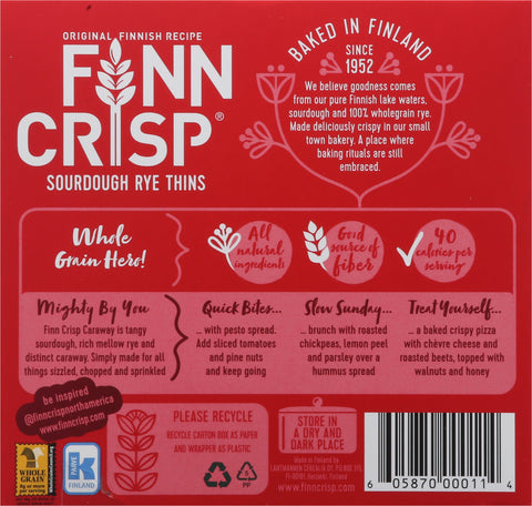 Finn Crisp Caraway Sourdough Rye Thin 7 OZ