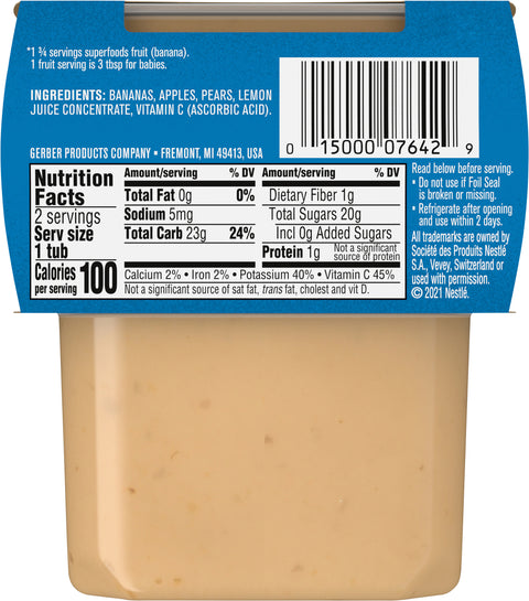 Gerber 2nd Foods Banana With Apples & Pears 8 OZ