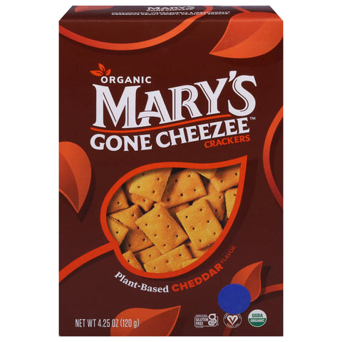 Mary's Gone Cheezee Plant-Based Cheddar Flavor Crackers 4.25 oz - 6 Pack