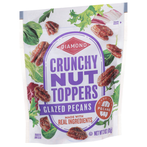 Diamond Crunchy Glazed Pecan Nut Toppers  3 OZ