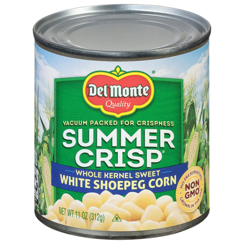 Del Monte Summer Crisp Whole Kernel Sweet White Shoepeg Corn 11 oz - 12 Pack