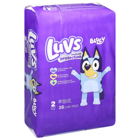 Luvs Bluey Diapers 2 (12-18 lb) 38 ea