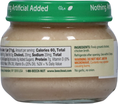 Beechnut Stage 1 Chicken & Chicken Broth 2.5 OZ
