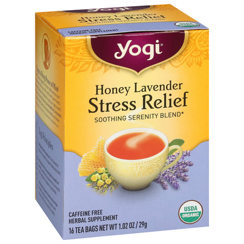 Yogi Caffeine Free Honey Lavender Stress Relief Tea 16 CT