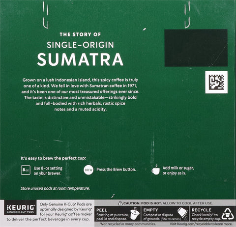 Starbucks Dark Roast Ground 100% Arabica Single-Origin Sumatra Coffee 44