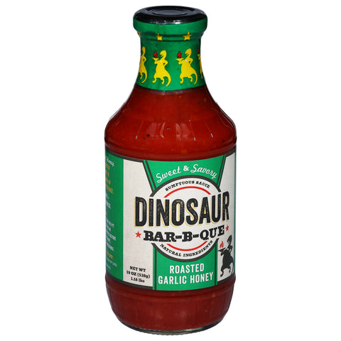Dinosaur Gluten Free Roasted Garlic Honey BBQ Sauce 19 OZ