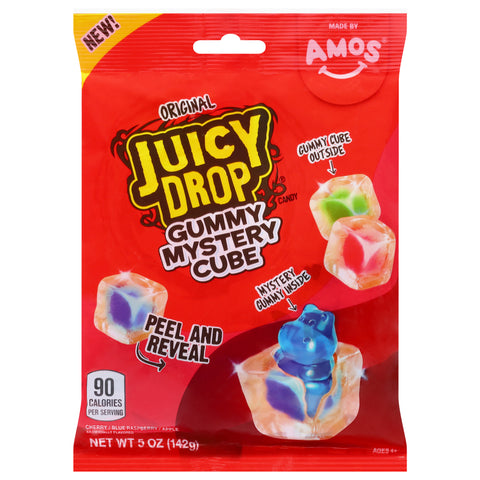 Juicy Drop Gummy Mystery Cube Original Candy 5 oz - 12 Pack