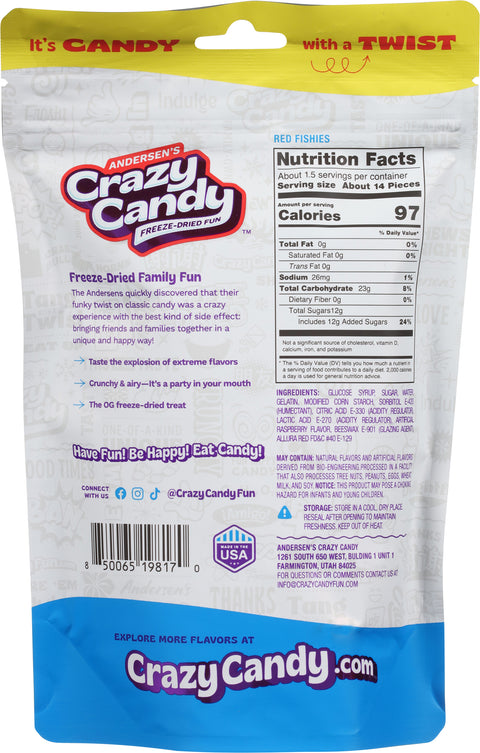 Crazy Candy Red Fishies Gummy Fish 1.5 oz