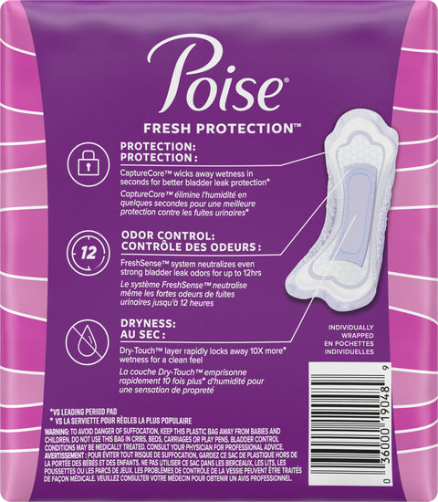 Poise Under Garments Ultra Thin Pad With Shield 14 CT