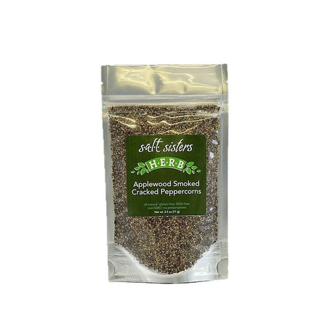 s.a.l.t. sisters Applewood Smoked Cracked Peppercorns - 2.5 OZ 6 Pack