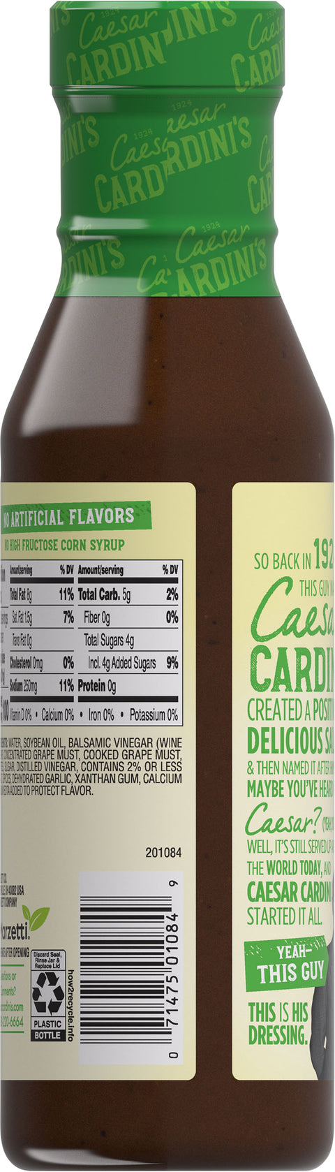 Cardini's Balsamic Vinaigrette Dressing 12 FZ