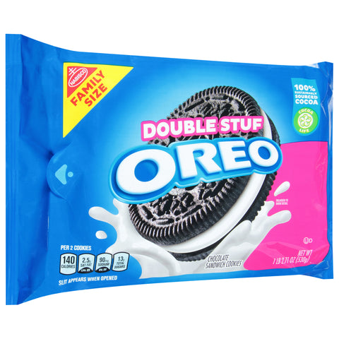 Oreo Family Style Double Stuf Chocolate Sandwich Cookies 18.71 OZ