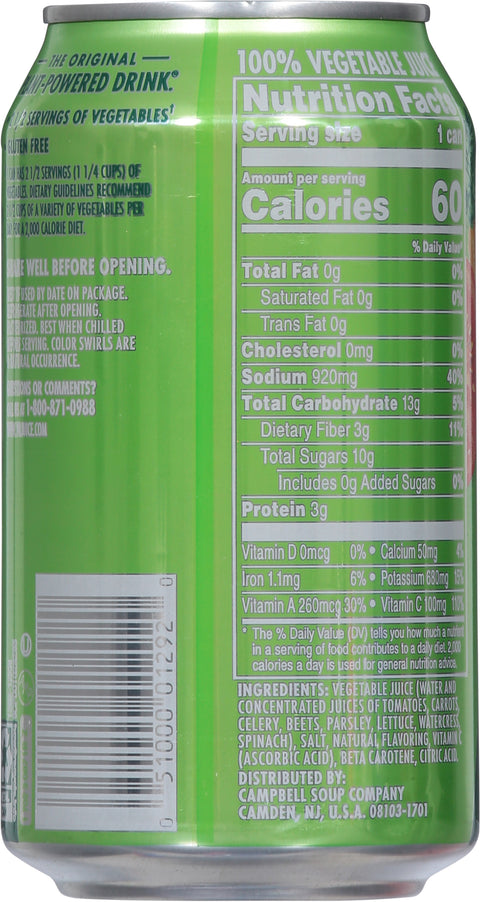 V8 100% Vegetable Juice 11.5 FZ