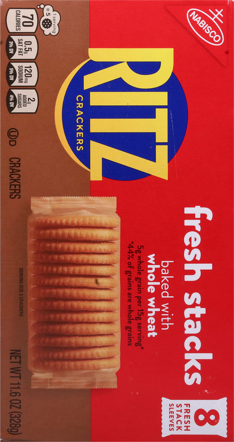 Ritz Fresh Stacks Whole Wheat Crackers 8 ea