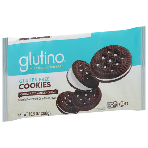 Glutino Gluten Free Chocolate Vanilla Creme Sandwich Cookie 10.6 OZ