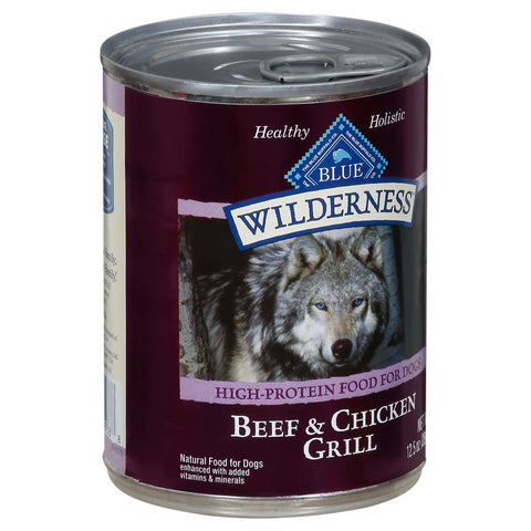 Blue Buffalo Wilderness Grain Free Beef & Chicken Dog Food 12.5 OZ