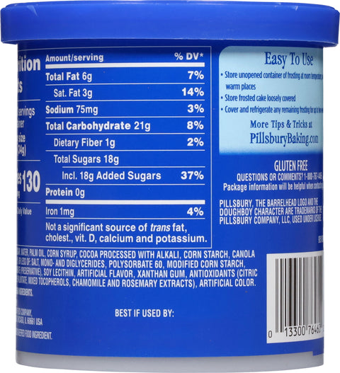 Pillsbury Creamy Supreme Chocolate Frosting 16 OZ