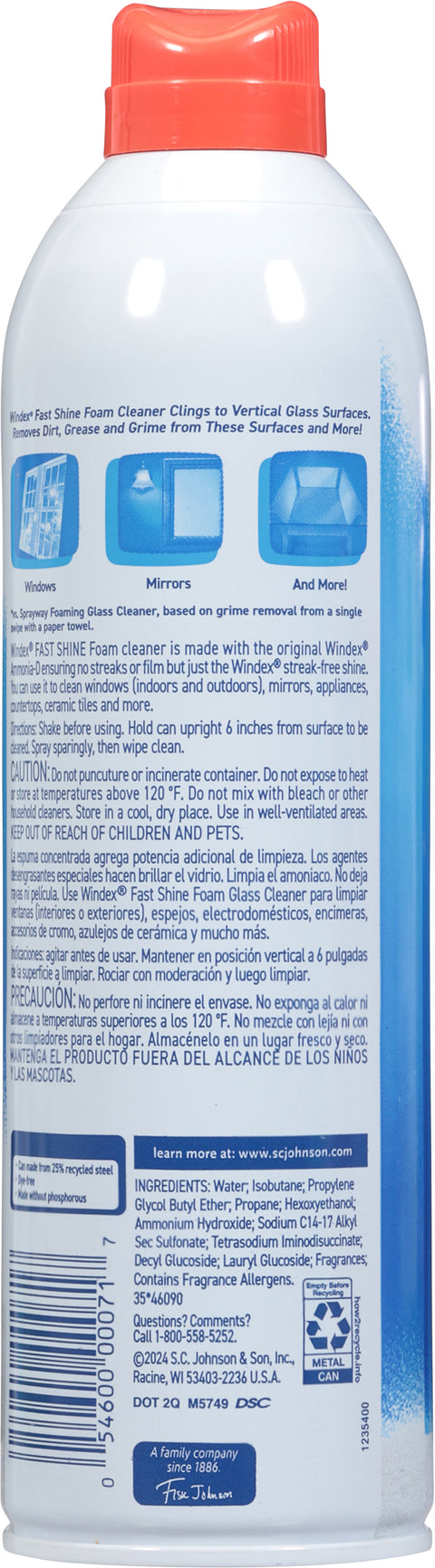 Windex Rainshower Scent Glass Cleaner 19 oz