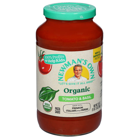 Newman's Own Organics Tomato & Basil Pasta Sauce 23.5 OZ