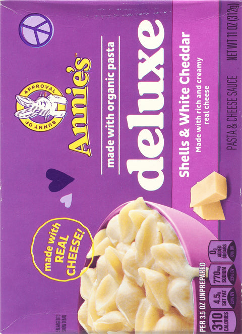 Annie's Deluxe Shells & White Cheddar Pasta & Cheese Sauce 11 oz