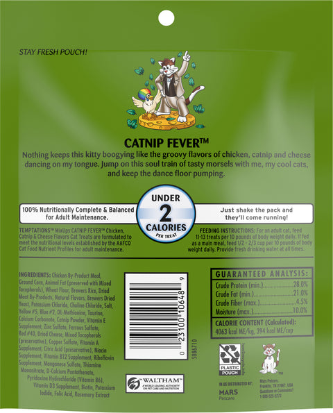 Temptations Catnip Fever Cat Treats 6.3 OZ