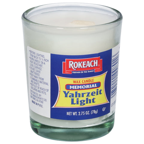 Rokeach Paraffin Wax Candle 1 CT