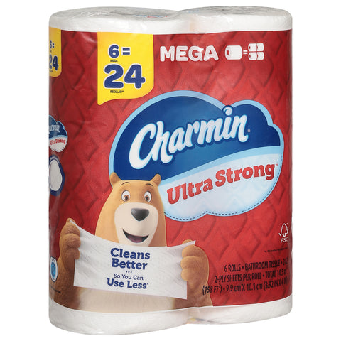 Charmin Ultra Strong 2-Ply Bathroom Tissue Mega 4 ea