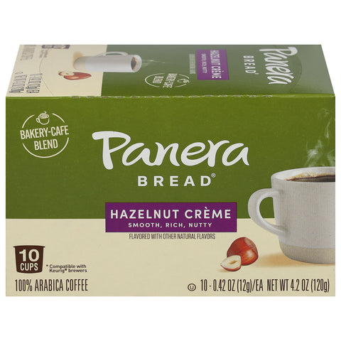Panera Bread Cups Hazelnut Creme Coffee 10 - 0.42 oz Cups - 6 Pack