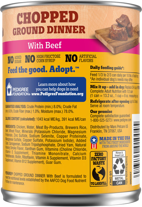 Pedigree Ground Dinner With Beef 13.2 OZ