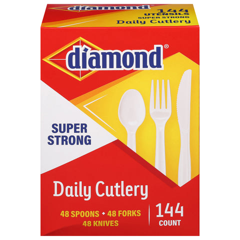 Diamond Super Strong Daily Cutlery 144 Each - 6 Pack