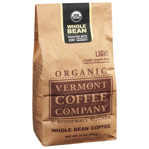 Vermont Coffee Company Organic Light Whole Bean Coffee 16 oz