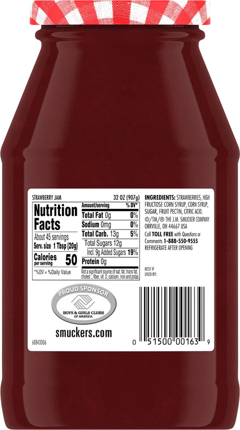 Smucker's Jam Strawberry 32 OZ