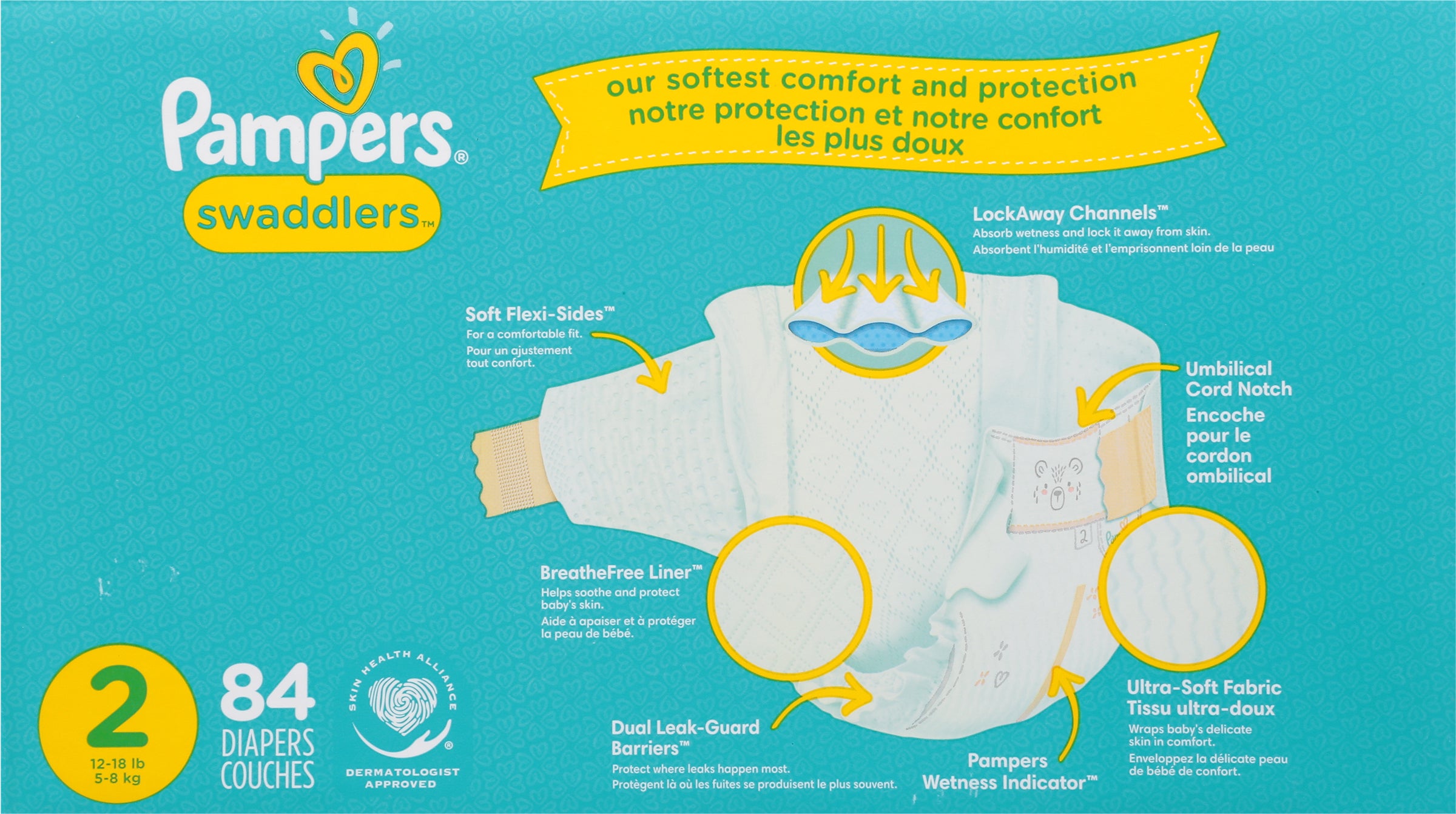 Pampers Diapers 2 (12-18 lb) Super Pack - 84 Diapers – StockUpExpress