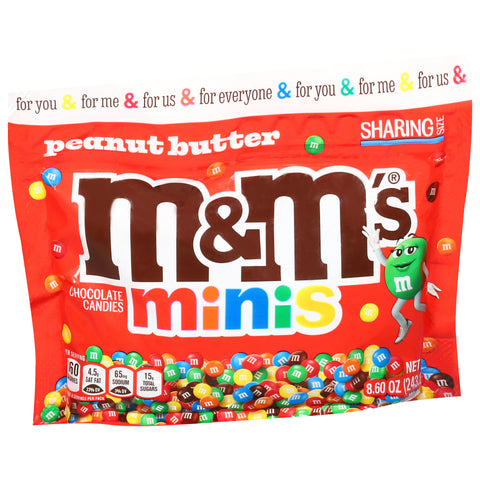M&M's Peanut Butter Chocolate Candies Minis Sharing Size 8.60 oz