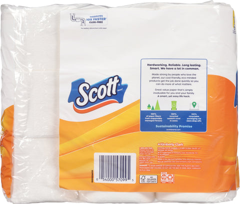 Scott Comfort Plus One-Ply Unscented Bathroom Tissue Mega Rolls 18 ea