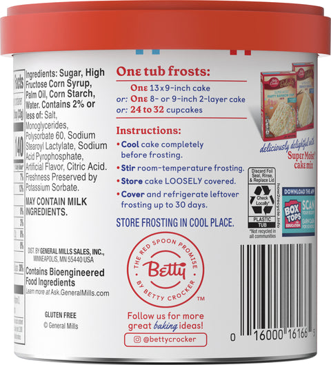 Betty Crocker Rich & Creamy White Frosting 16 OZ
