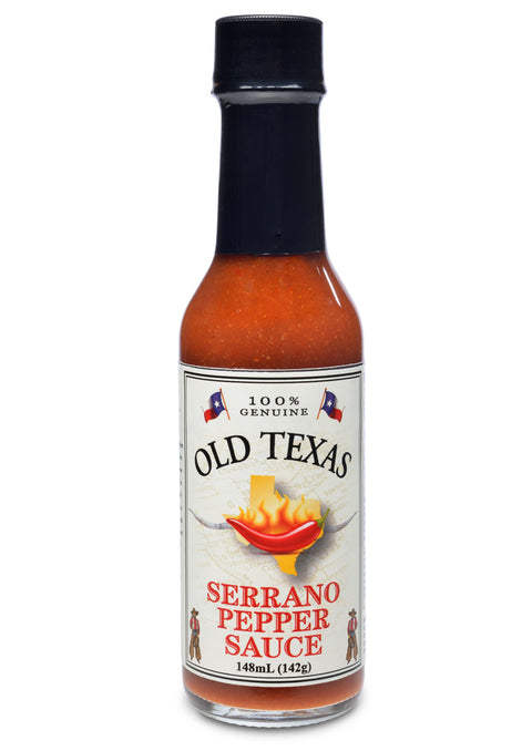 Food Imagineering Usa Old Texas Serrano Pepper Sauce - 5 OZ 12 Pack