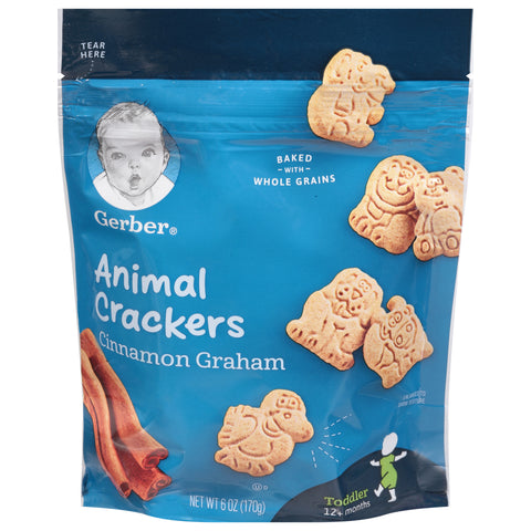 Gerber Graduates Animal Crackers Whole Grain Cinnamon Graham 6 OZ
