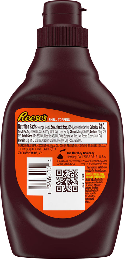 Reese's Shell Topping Chocolate & Peanut Butter 7.25 OZ
