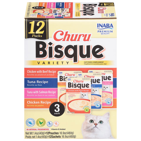 Churu Bisque Variety Assorted Cat Food Complement 12